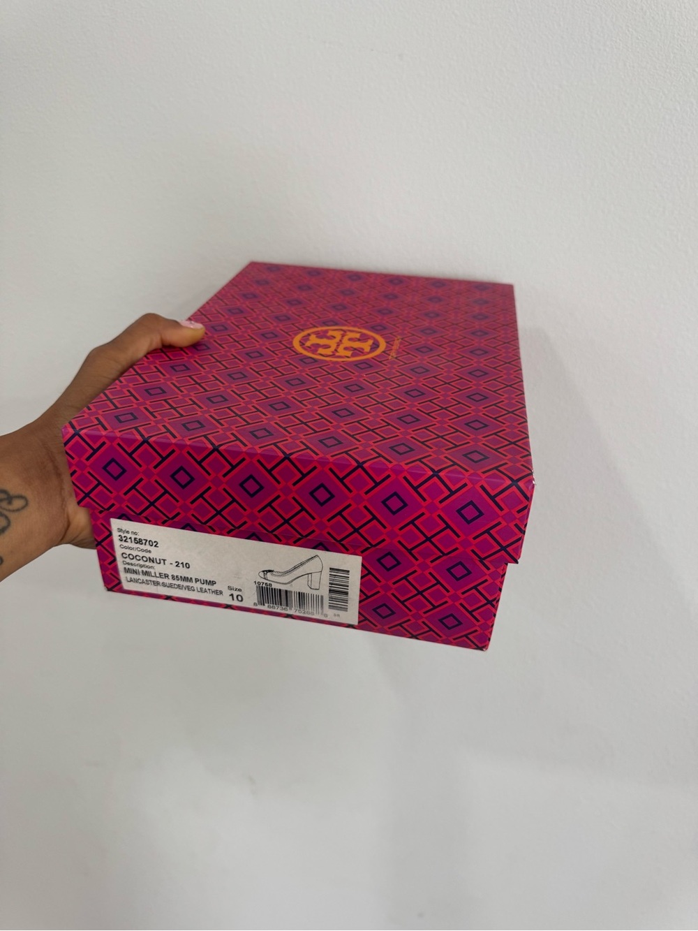 Tory Burch Dark Brown Suede Logo Heel Pumps - Picture 8 of 11